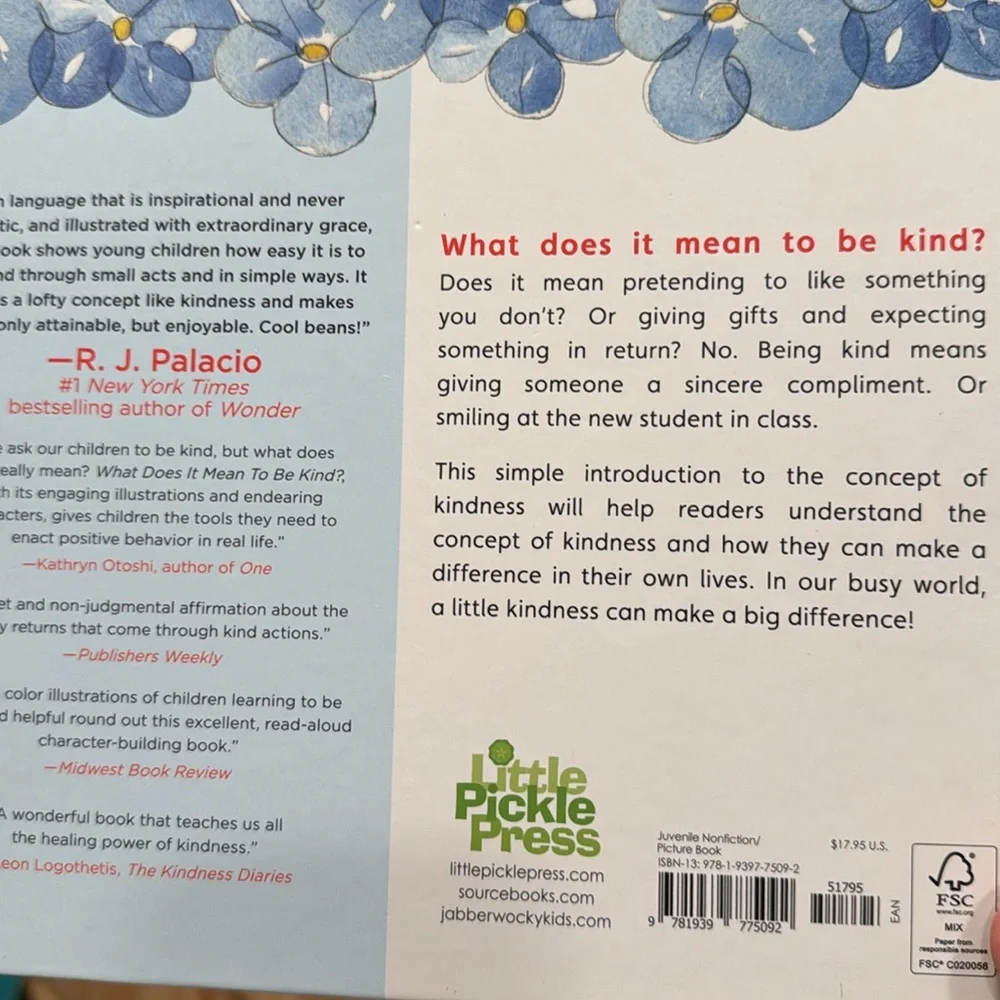 What does it mean to be kind book HARDCOVER new - Picture 2 of 2